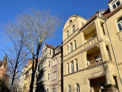 Mit Balkon nahe der Pauluskirche! Hübsche 2-Raum-Wohnung mit praktischen Details in Halle- Paulusvie