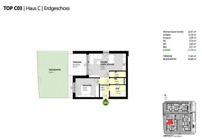 SILBERWEISS 25 - Neubau - Gartenwohnung mit Terrasse