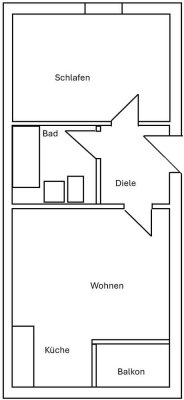 Geschmackvolle 2-Raum-DG-Wohnung mit Balkon in Neufahrn bei Freising
