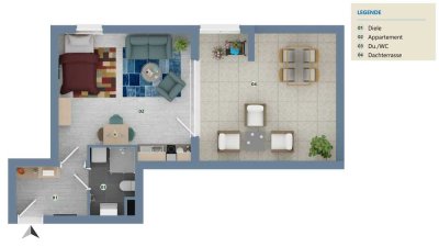 Kapitalanlage mit Sonnenterrasse