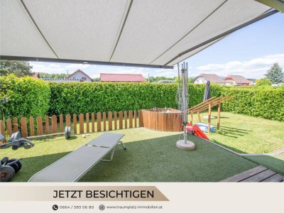 Moderne Gartenwohnung in absoluter Toplage von Lieboch – Eigengarten, 2 Parkplätze &amp; hochwertiges Wohngefühl