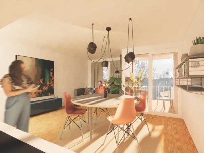 Urbanes Wohnen: 2-Zimmer-Whg. mit Loggia