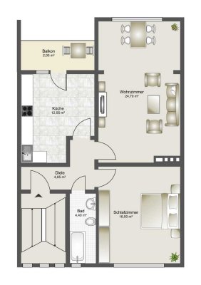 Etagenwohnung am Bunten Garten