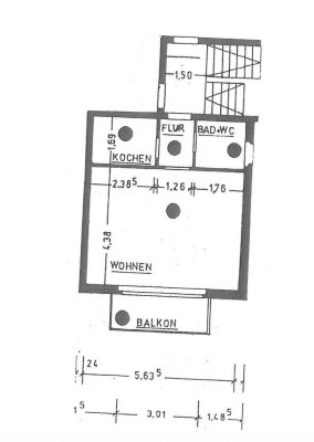 möbilierte 1-Zimmer Wohnung mit Balkon nähe MHH