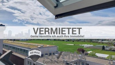 ''VERMIETET - Traumausblick! DG-Miet-Wohnung mit PP nahe Donauzentrum U1 und Alte Donau''