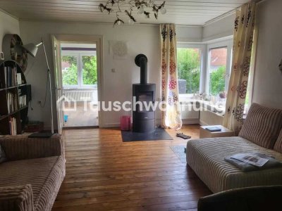 Tauschwohnung: Wohnung mit Garten Kamin, Veranda