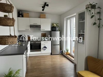 Tauschwohnung: Helle 2,5 Zimmer mit 2 Balkonen suche ab 3 Zimmer mit Garten