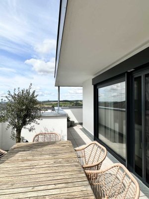 Puristisches Wohnen mit Panoramablick im 5,5-Zimmer-Penthouse