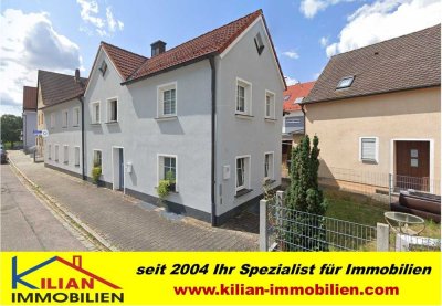 KILIAN IMMOBILIEN! RENOVIERTE DHH MIT KELLER + 2 WOHNUNGEN MIT 100 M² WFL IN ALLERSBERG!