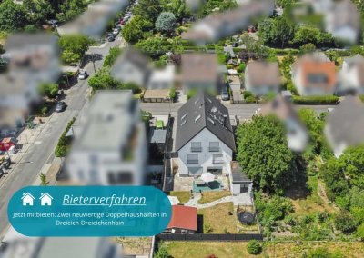 !!Bieterverfahren: neuwertige Doppelhaushälften in Dreieich !!