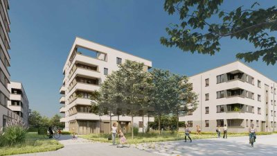 Barrierefreie 4-Zi.-Neubauwohnung mit Tiefgaragenstellplatz und tollem Ausblick!