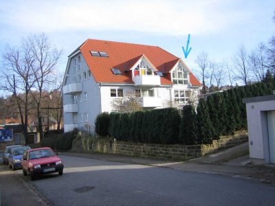 helle, ruhig gelegene 2-Zimmer-Maisonette-Wohnung mit Balkon und Einbauküche in Freital-Birkigt