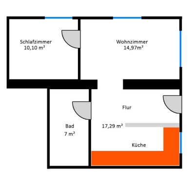 2-Zimmer-Erdgeschosswohnung mit Einbauküche in Kenzingen Bombach