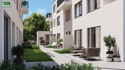 ZWEI22 - Der Neubau zum doppelten Glück - Traumhafte Gartenwohnung in Hofruhelage mit Fernwärme