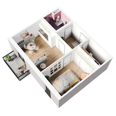 Komfortables 2-Zimmer-Apartment für Senioren im 3. OG - Halle City