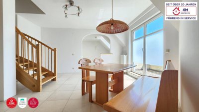 Sonnige Dachgeschoss-Maisonette mit zwei Terrassen und Tiefgaragenplatz
