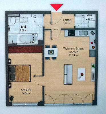 Helle 2 Zimmer Wohnung in TOP Lage, neben Stadtpark Fürth