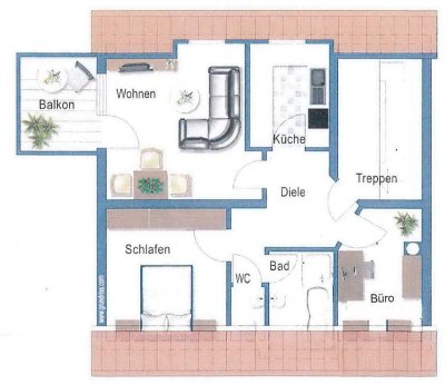 Exklusive, gepflegte 3-Zimmer-Wohnung mit Balkon und EBK in Friolzheim