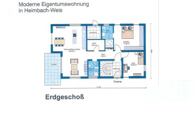 Heimbach-Weis, EG-Wohnung in 2-FH, Projektiert