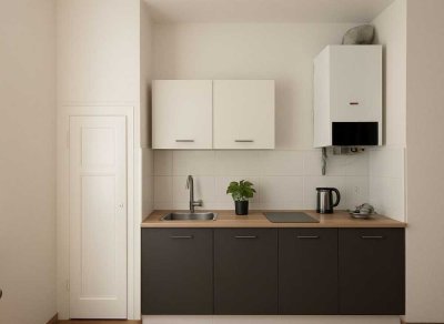 Helle 1,5-Zimmer-Wohnung in ruhiger Seitenstraße mit guter Anbindung