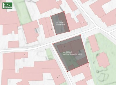 Geniales Stadthaus im Bestand + moderner Neubau mit ca. 134m² Wnfl. gleich gegenüber. (genehmigt &amp; mit ca. 12Monaten Bauzeit)