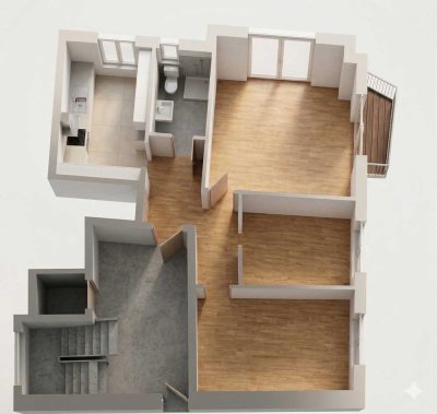 Schöne 3- Zimmer Wohnung in Kaiserslautern, Innenstadt, 3.OG