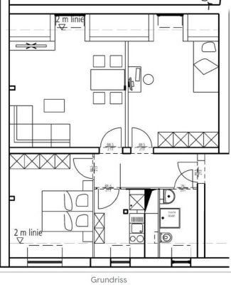 Möblierte 3 Zimmer Wohnung mit gehobener Innenausstattung  in Frankfurt am Main