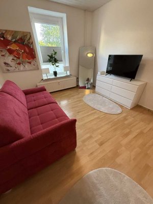 chic möbliert : pauschal Ravensb 1 Zi Whg EG:an der Uni  mit Stellplatz,Waschm u Trockner, gr Küche