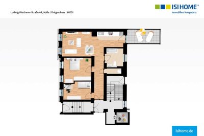 Leben im Paulusviertel - 3-Raumwohnung zum Erstbezug nach Sanierung - WE01