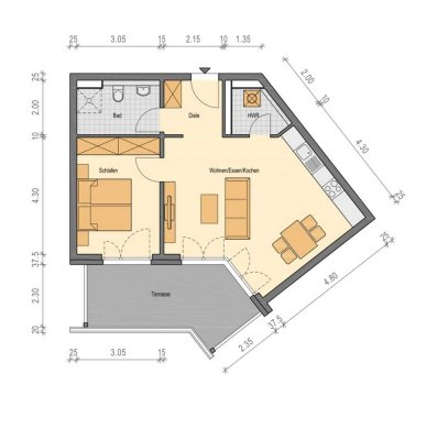 2-Zimmer Wohnung Neubau Düsseldorf-Oberkassel Zweiraumwohnung