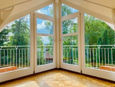 Helle 2-Raum-Dachgeschosswohnung mit Balkonen und EBK in Utting am Ammersee