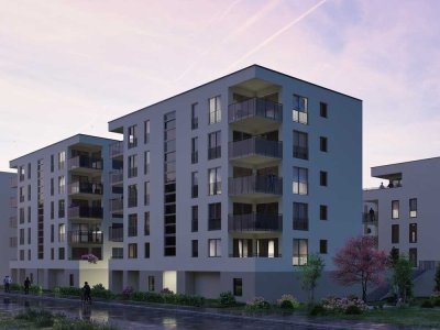 4-Zimmer-Wohnung mit Tageslichtbad und großer Dachterrasse im Neubauquartier
