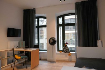 Teilmöblierte Einraumwohnung mit Einbauküche im Stadtzentrum