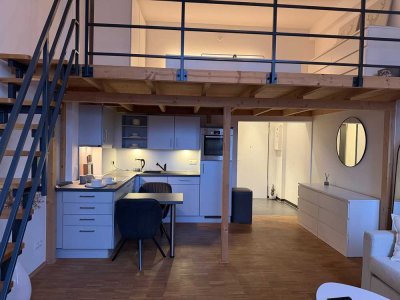 Möblierte Galerie-Wohnung im Loftstil | All-inclusive | Nähe Werdersee |