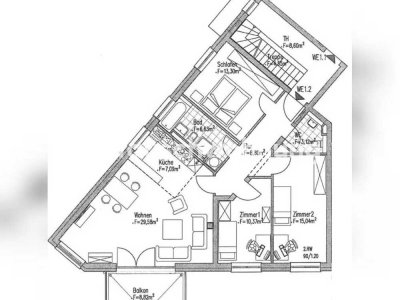 Tauschwohnung: 4-Raum | 98qm | Fußbodenheizung | 1.260€ warm