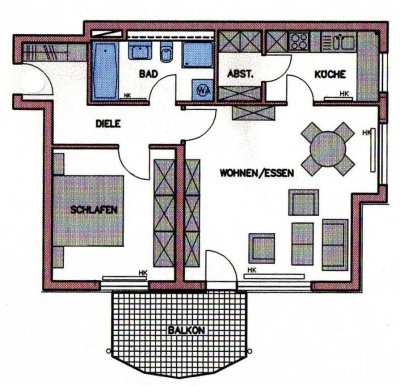Schöne 2,5-Zimmer-Wohnung mit Balkon in Villingen-Schwenningen