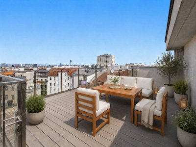 Über den Dächern von Wien: 2,5-Zimmer-Maisonette mit Sonnenterrasse, U1 Troststraße