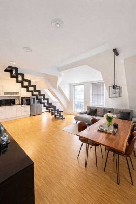 Moderne 3-Zimmer-Galeriewohnung mit Balkon im historischen Gebäude – Fürth Südstadtpark