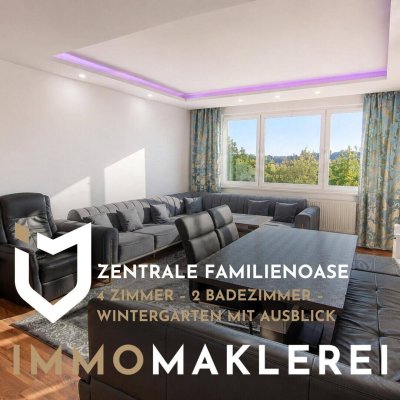 + ZENTRALE FAMILIENOASE ZUM SPITZENPREIS +GERÄUMIGE FAMILIENWOHNUNG MIT 4 ZIMMER UND 2 BADEZIMMER !