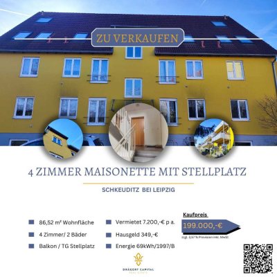 4 Zimmer Maisonettewohnung mit Balkon und TG Stellplatz