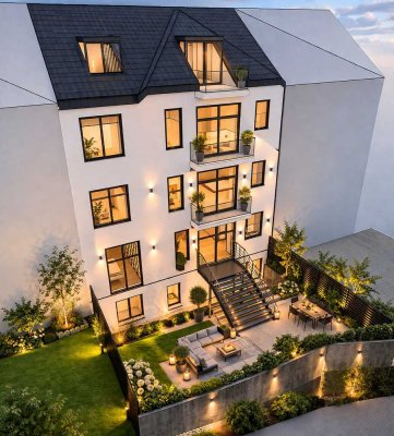 Maison Lambert — Kernsanierte Garten-Maisonette mit 170 m², Kamin & Privatgarten in Rüttenscheid