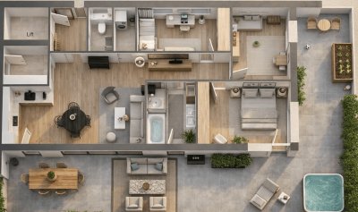 Provisionsfreies Familien-Penthouse, 4 Zimmer, große Terrasse, Klimatisierung und Raumbelüftung, Luftwärmepumpe, E-Parkplätze, Ruhelage in Graz