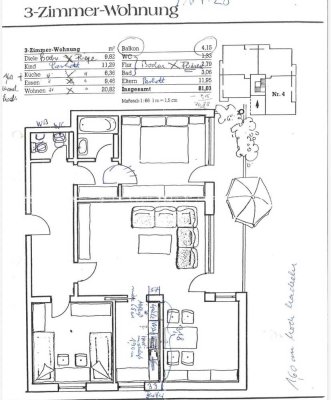Helle 3,5-Zimmer Wohnung mit Balkon im 6. OG in Odenkirchen-Mitte
