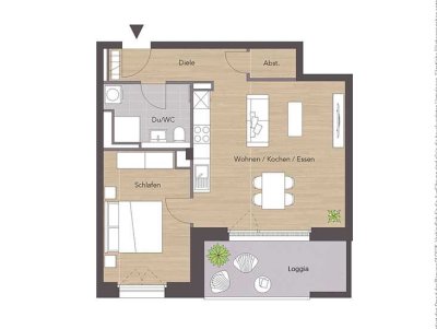 Gemütliche 2-Zi-Wohnung mit Loggia - WE607