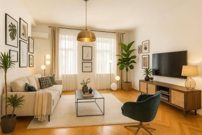 ALTBAUPERLE - 2019 Saniert - 2 Zimmer - ca. 56m² WFL - Lift - KLIMA - Hochwertige Einbauküche - Ruhelage