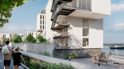 WE A3.8 -Rheinblick-Wohnung in architektonisch anspruchsvoller Wohnanlage!