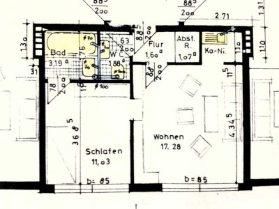 2-Zimmer-Wohnung mit PKW-Stellplatz in Senne