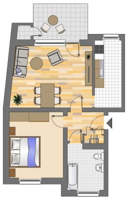 Demnächst frei! 2-Zimmer-Wohnung in Dortmund Innenstadt-West
