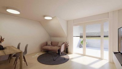 Erstbezug 2-Zimmerwohnung mit großem Balkon inkl. Stellplatz und Einbauküche