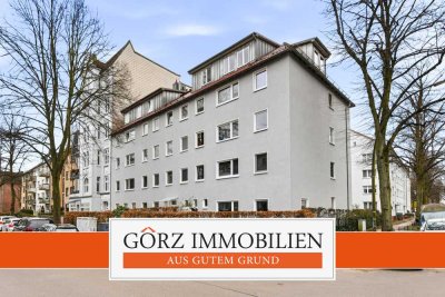 *Achtung frei ab August*  
Schöne ETW mit Gartenanteil und Parkplatz in Eilbek in Alster-Nähe